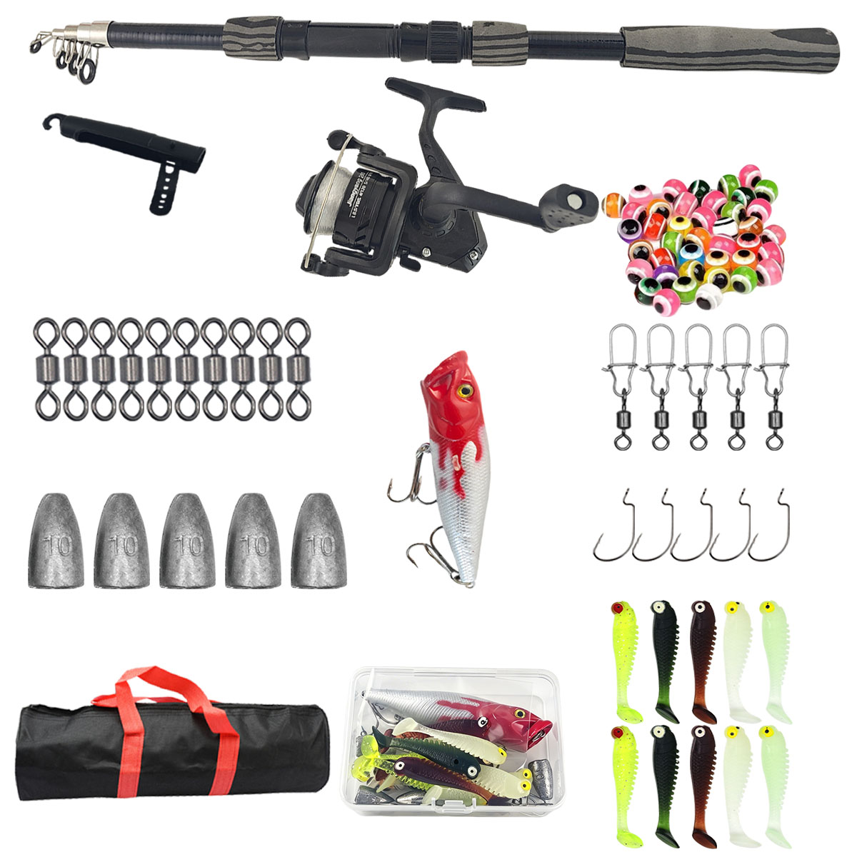 Portable Telescopic Fishing Ro - огляд і ціна Fishing Rod Spinning